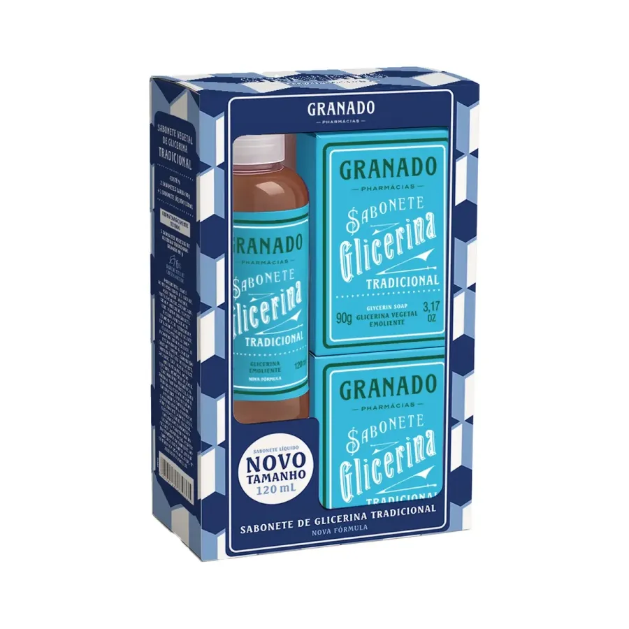 KIT GRANADO SAB GLI TR BAR 90G+LIQ 120ML