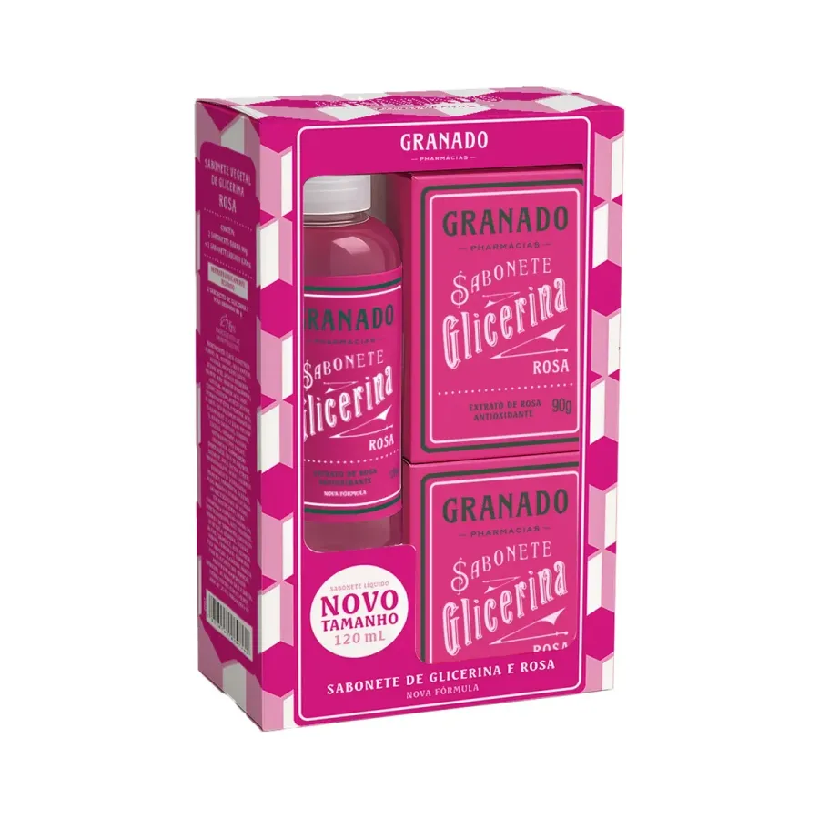 KIT GRANADO SAB GLI RO BAR 90G+LIQ 120ML