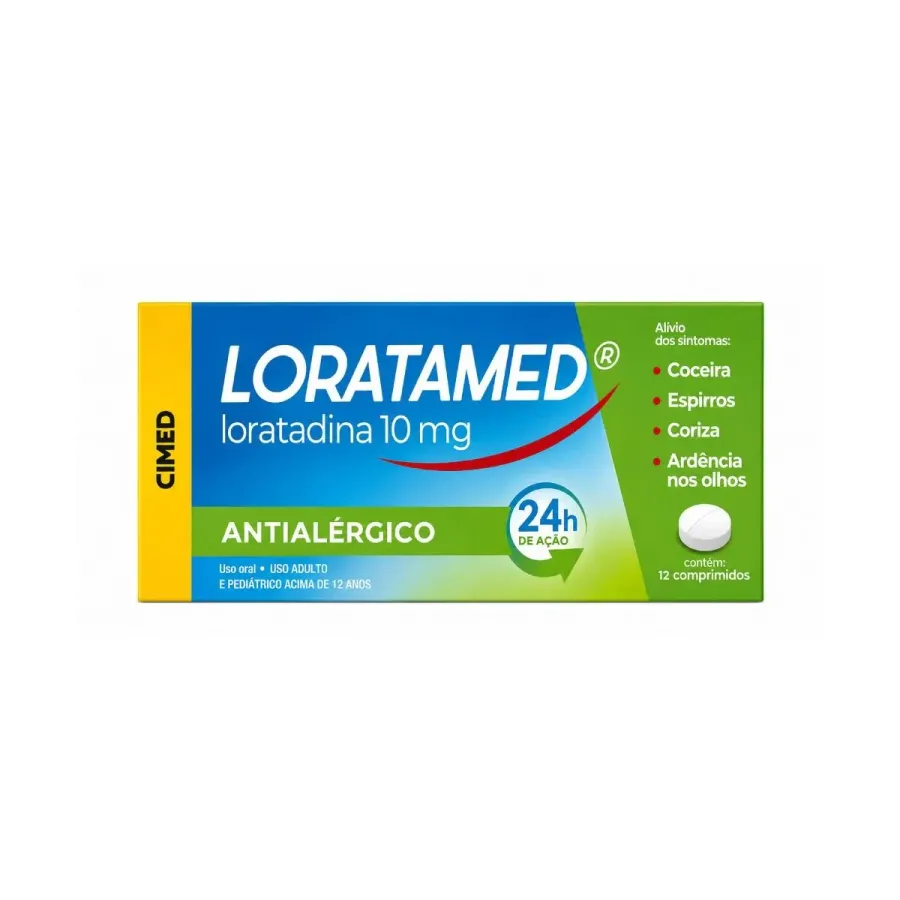 Antialérgico Loratamed 10mg Cimed 12 Comprimidos