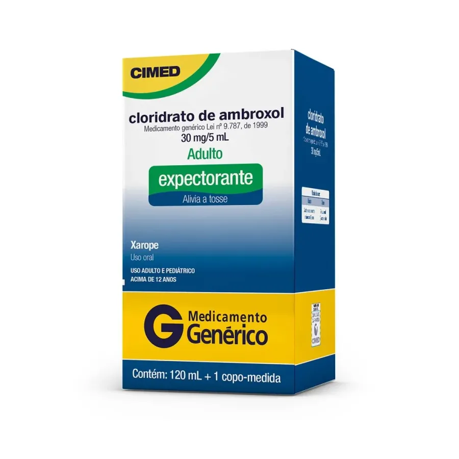 CLORIDRATO DE AMBROXOL 30MG/5ML XAROPE ADULTO 120ML