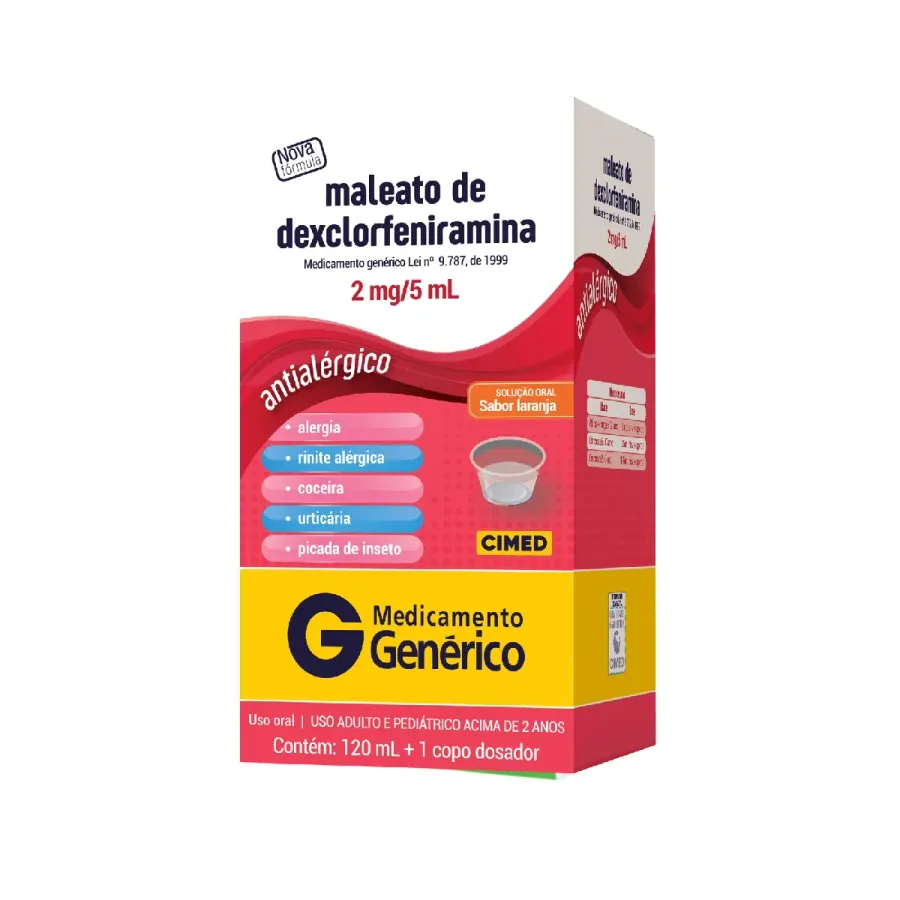 MALEATO DE DEXCLORFERINAMINA XAROPE 120ML
