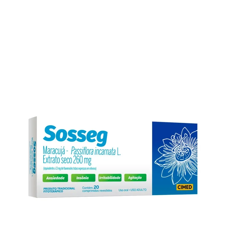 Sosseg 260mg Cimed 20 Comprimidos Revestidos