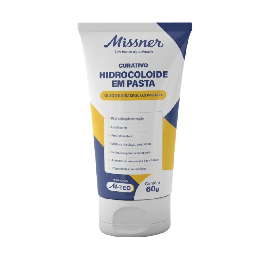 Curativo Hidrocoloide em Pasta Gel Cicatrizante com Óleo de Girassol - Missner 60g