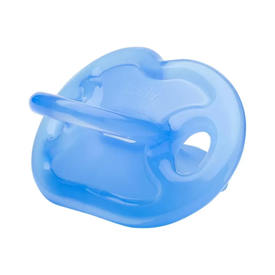 Chupeta Lolly Kinddy Azul Silicone 6+ Meses 1 Unidade