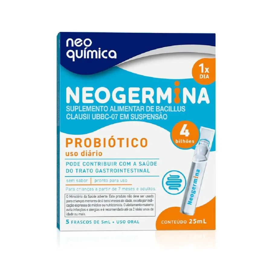 Probiótico Neogermina 4bi Sem Sabor 5 Unidades de 5ml