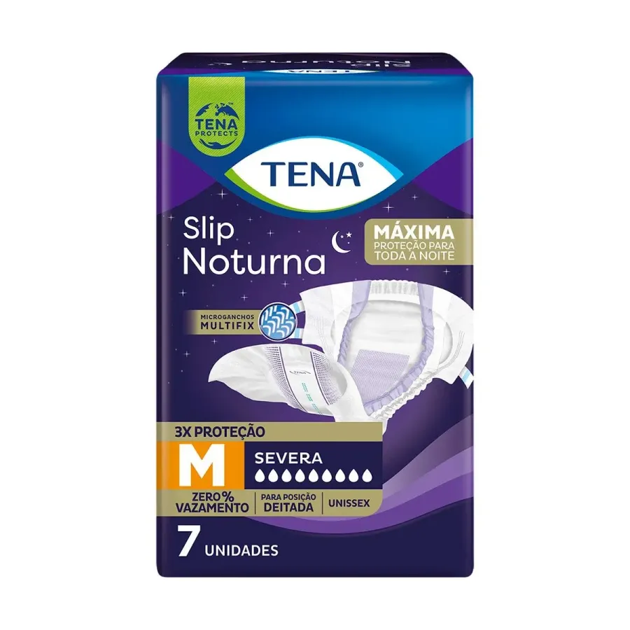 Fralda Adulto Tena Slip Noturna M 7 Unidades