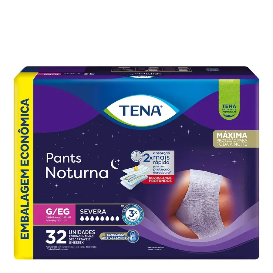 Roupa Íntima Tena Pants Noturna G/Eg 32 Unidades