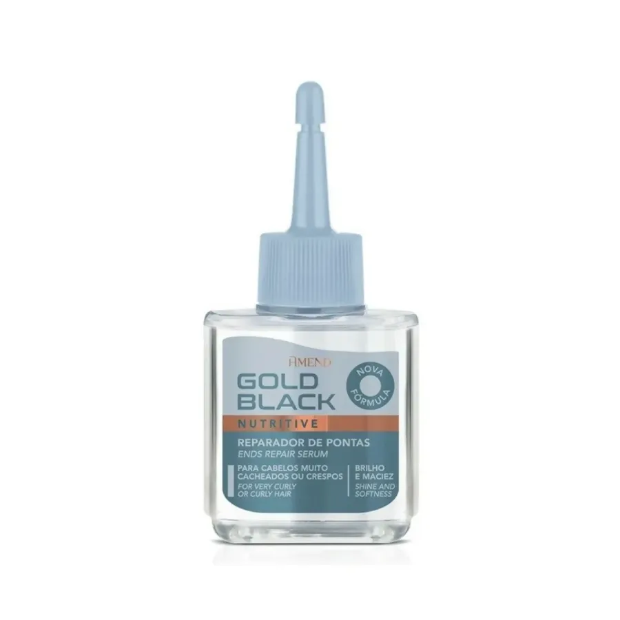 Reparador de Pontas Amend Gold Black Nutrição Silicone 30ml