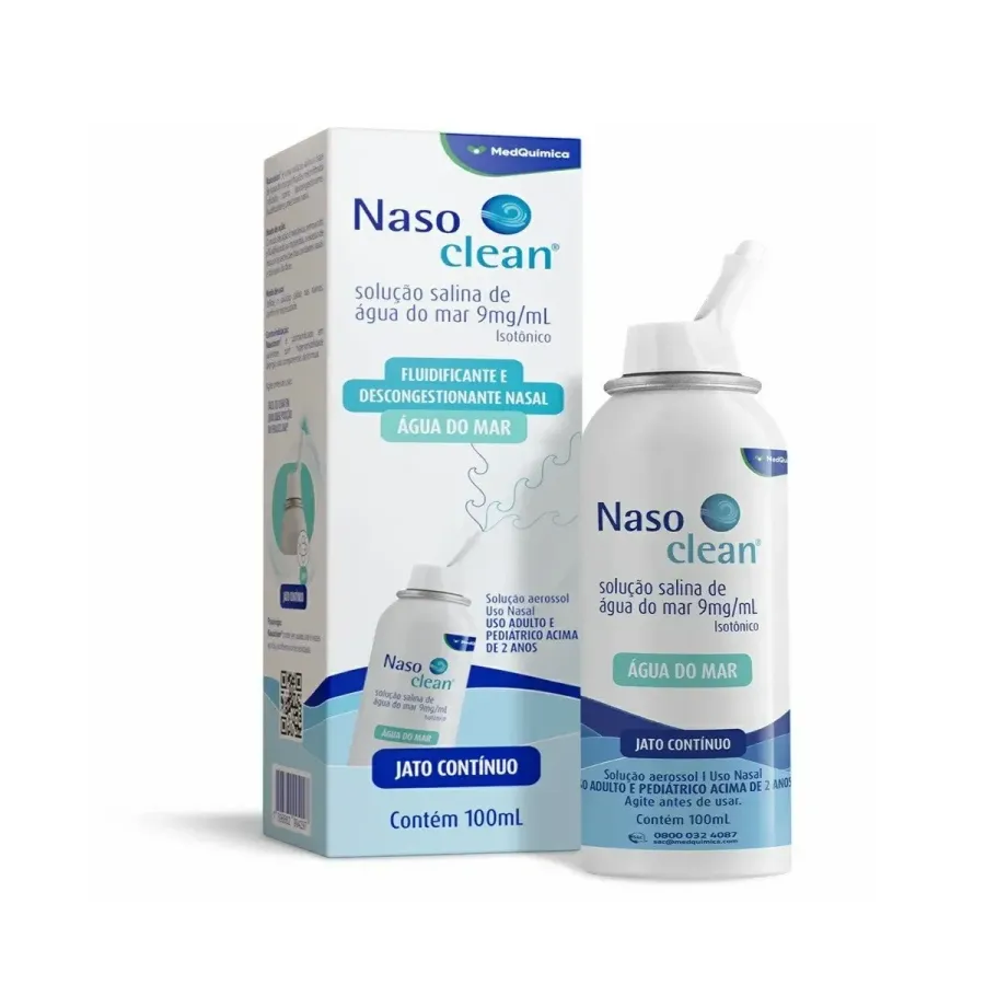 Descongestionante e Fluidificante Nasal Nasoclean 9mg/ml 100ml Solução Aerossol