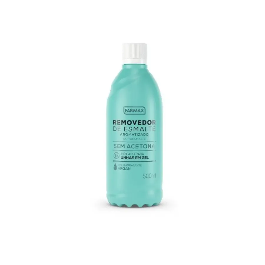 Removedor De Esmalte Sem Acetona Argan 500Ml Farmax