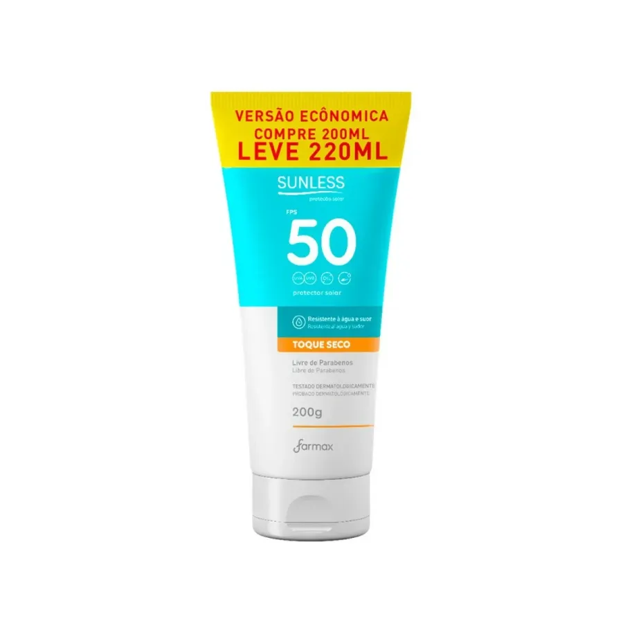 Protetor Solar Sunless Toque Seco FPS50 220ml