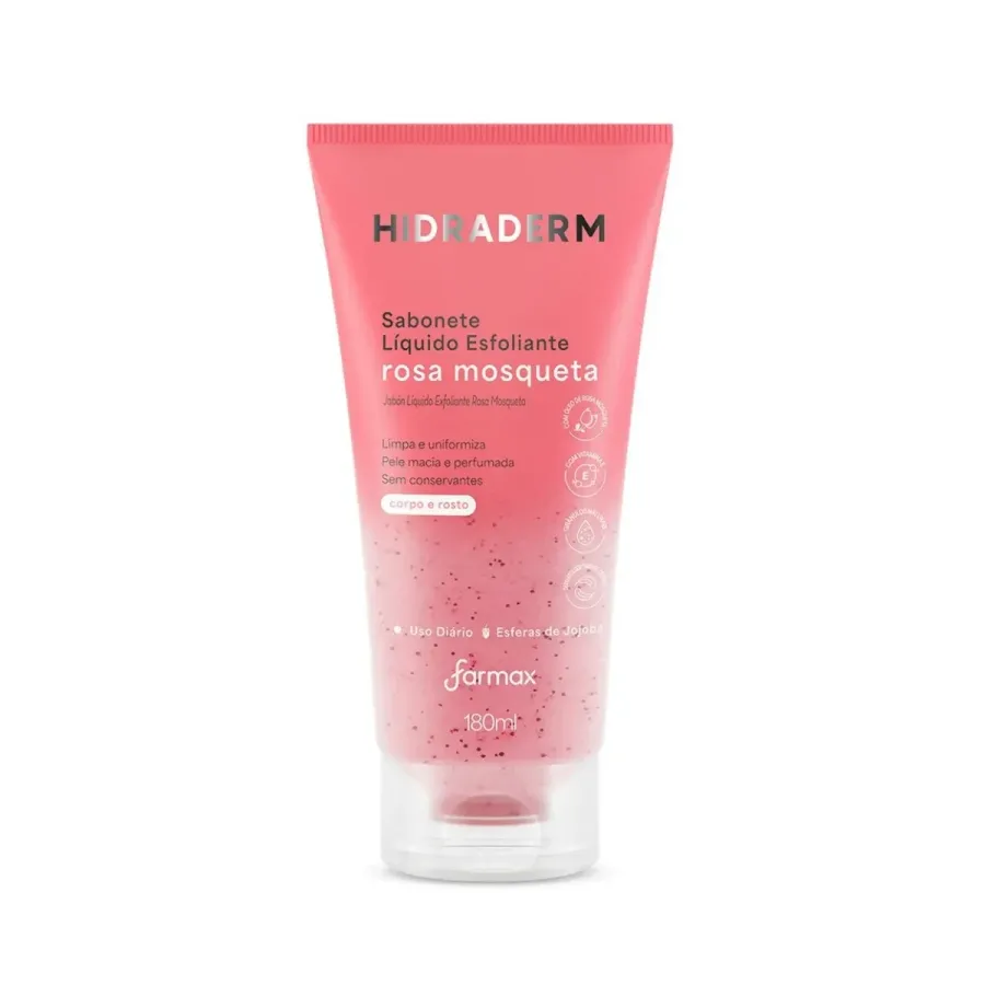 Sabonete Líquido Esfoliante Hidraderm Rosa Mosqueta 180ml