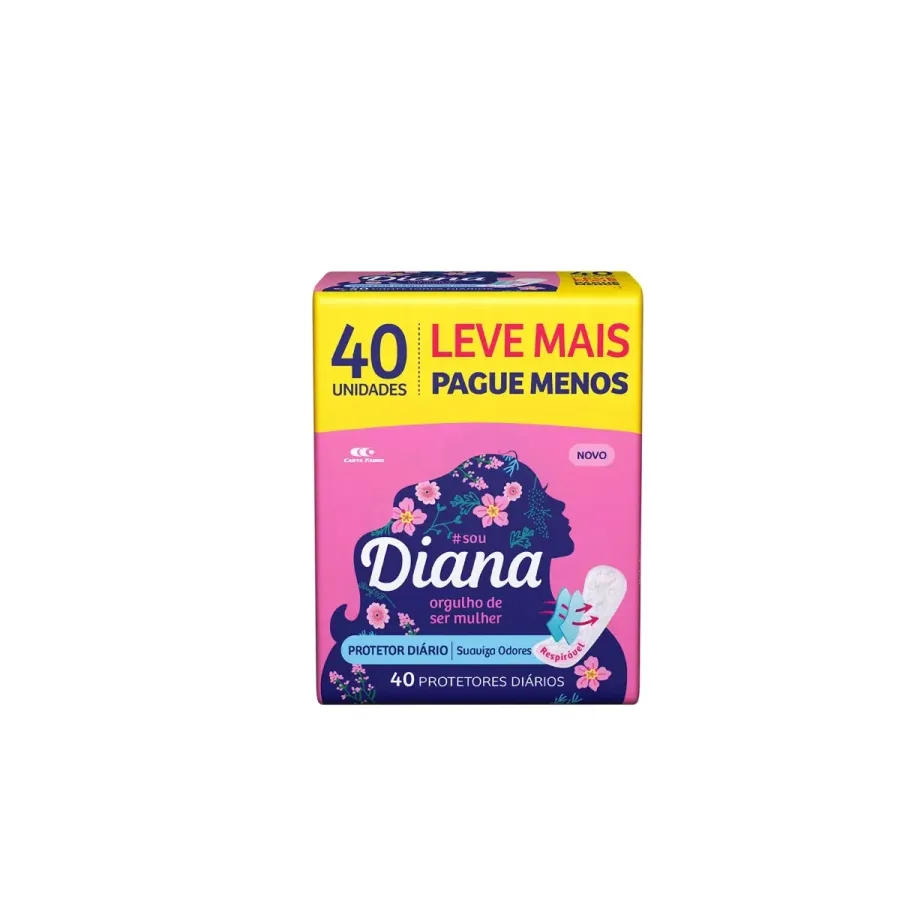 Protetor Diário Diana Leve Mais Pague Menos 40 Unidades