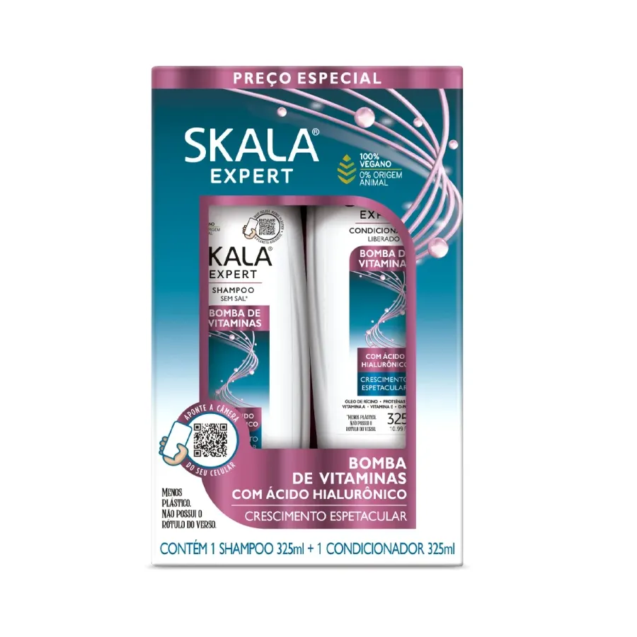 Kit Skala Shampoo+condicionador Bomba Banana 325ml