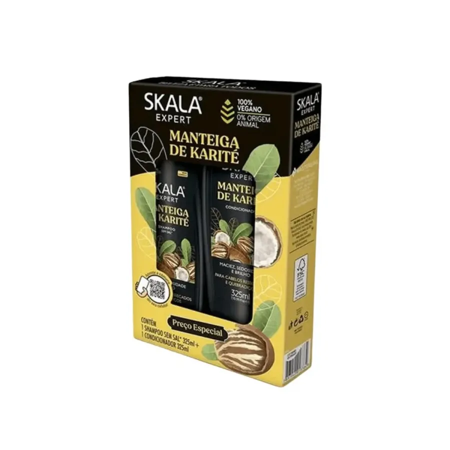KIT SKALA SH+COND 325ML MANTEIGA DE KARITE