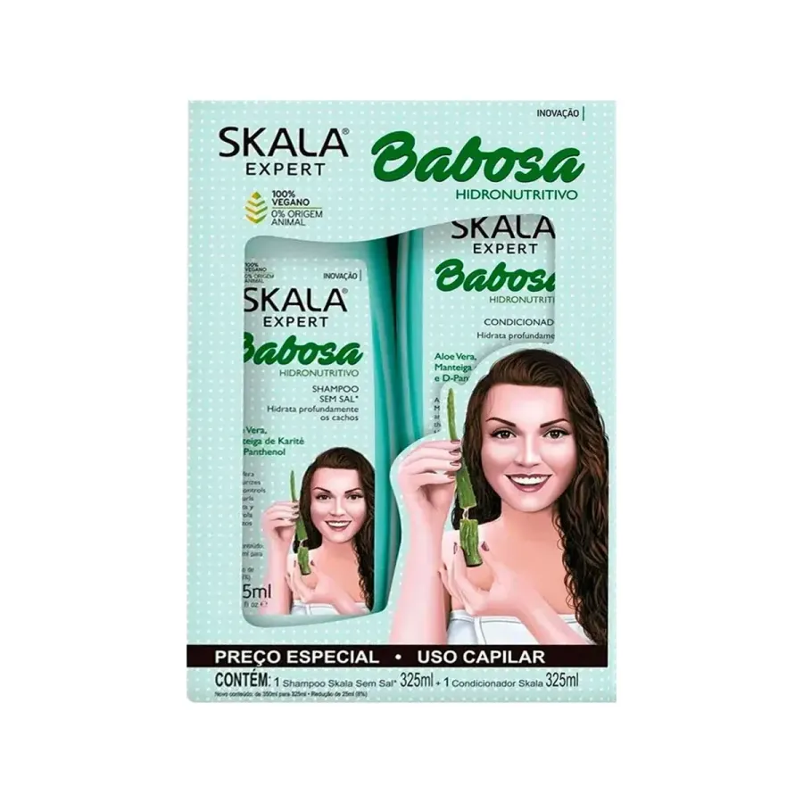 Kit Shampoo Skala Expert Babosa 325ml + Condicionador 325ml