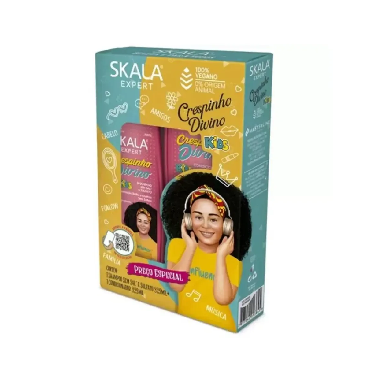 Shampoo + Condicionador Skala 325ml Mais Crespinhos