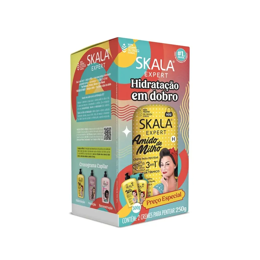 Kit Skala Creme Pentear+creme Trat Amido de Mi