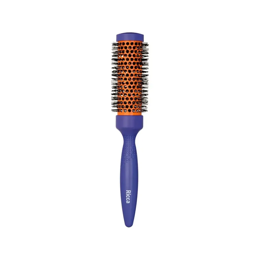 Escova para Cabelo Ricca Cerâmica Roxa Premium 25 1 Unidade