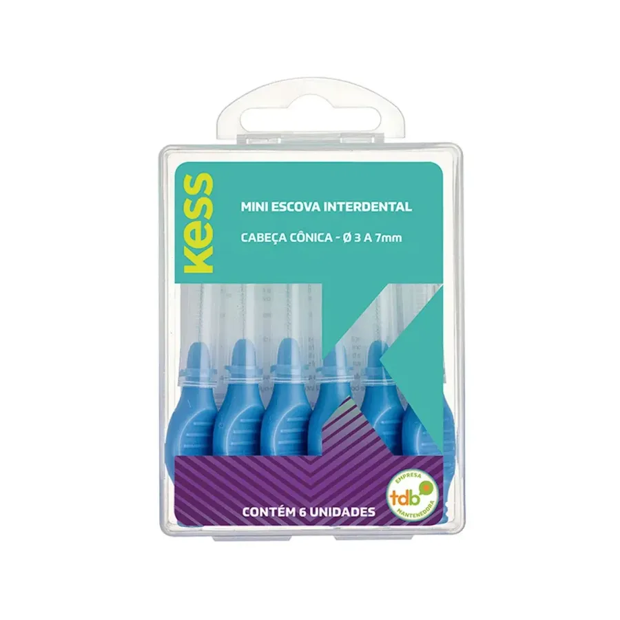 Mini Escova Interdental Kess Cônica 6 Unidades