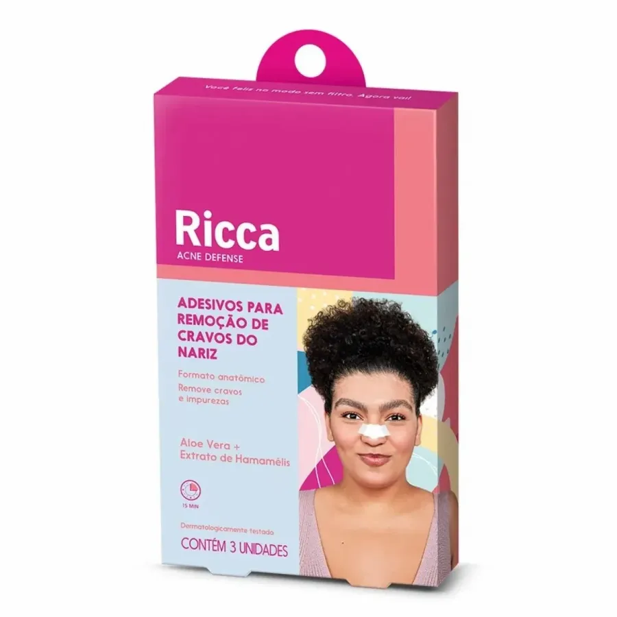 Adesivos para Remoção de Cravos do Nariz Ricca Belliz 3 Unidades
