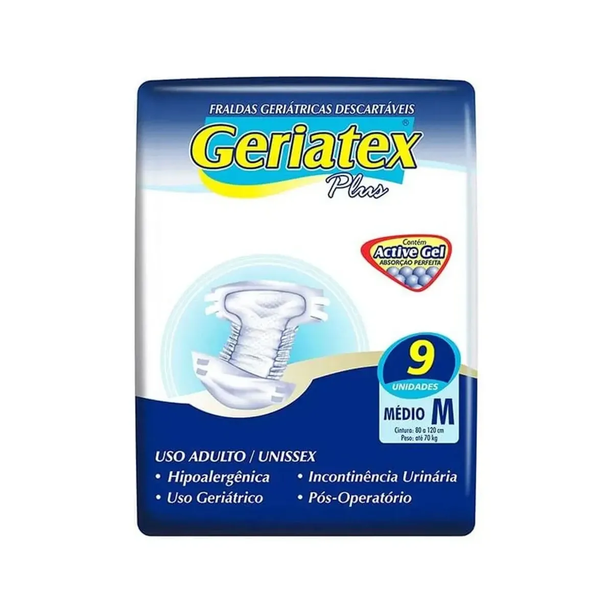 Fralda Geriátrica Geriatex M 9 Unidades