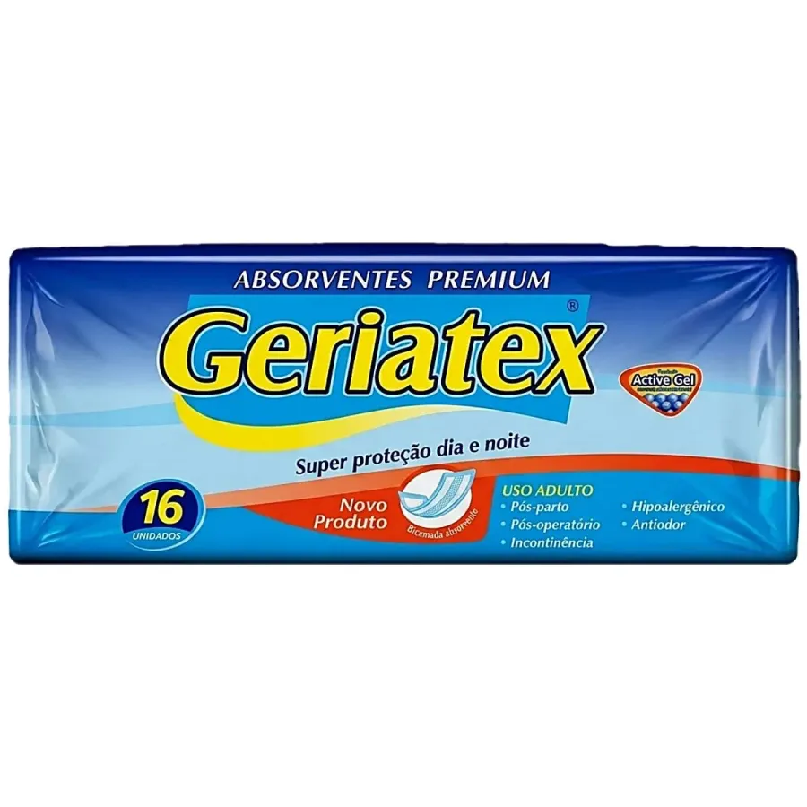 Absorvente Geriátrico Premium Geriatex 16 Unidades