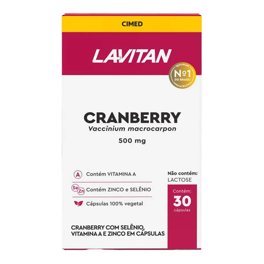 Suplemento Vitamínico Lavitan Cranberry 30 Cápsulas