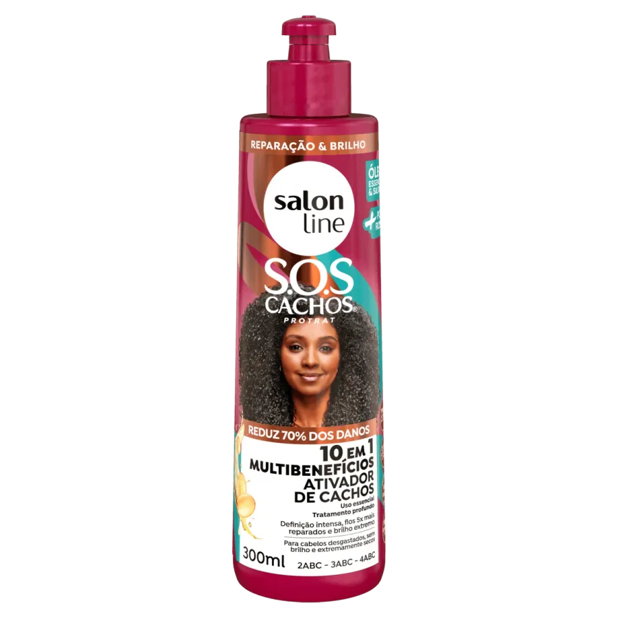 ATIVADOR DE CACHOS SALON LINE 300ML S.O.S CACHOS