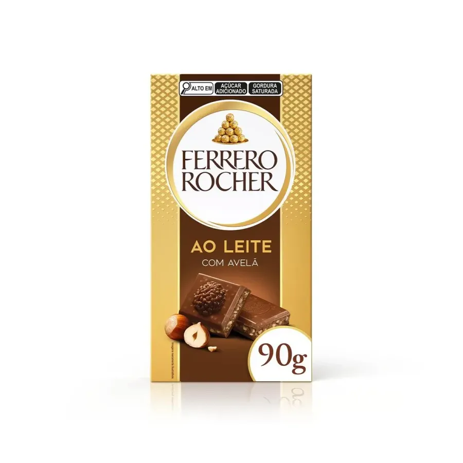 Chocolate Ao Leite Ferrero Rocher Avelã 90g
