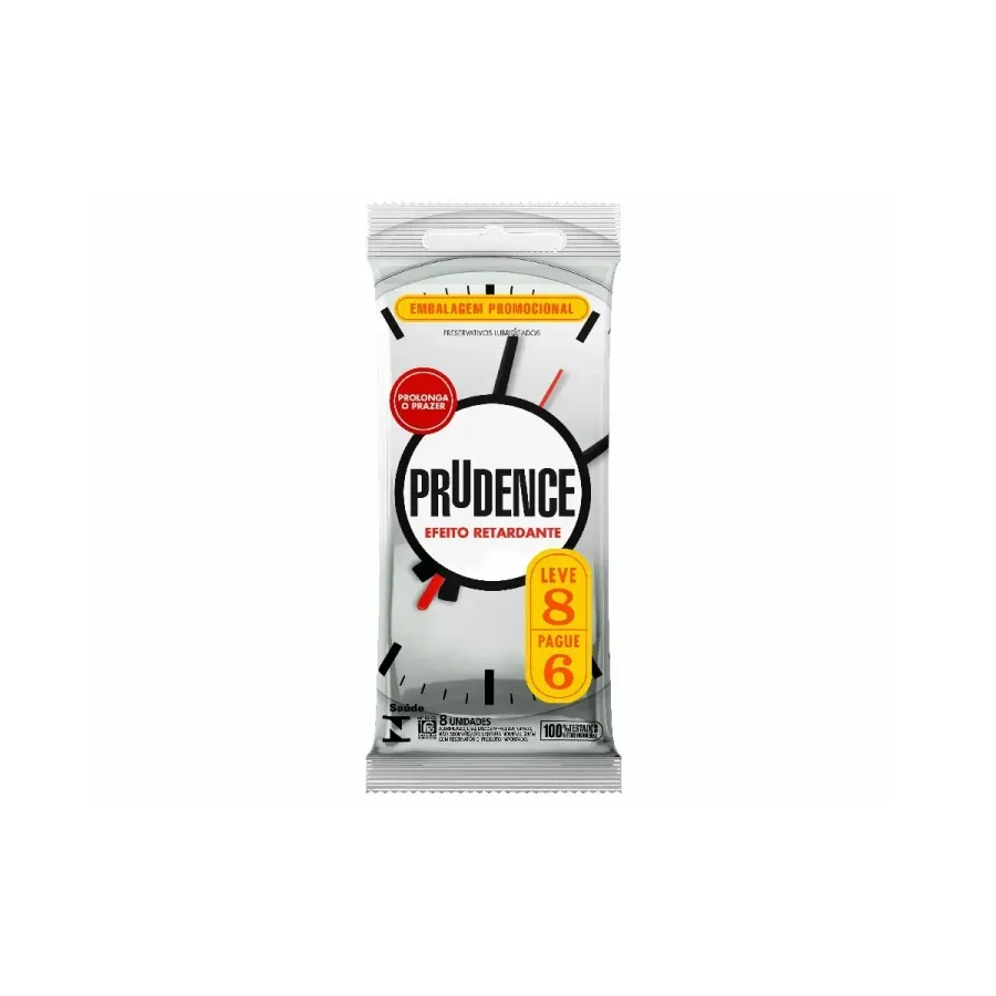 Preservativo Prudence Efeito Retardante 8 Unidades