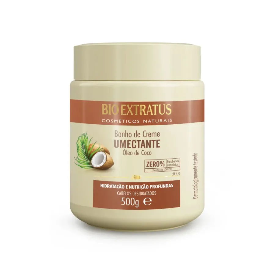 Banho de Creme Umectante Oleo Coco 500g Bio Extratus