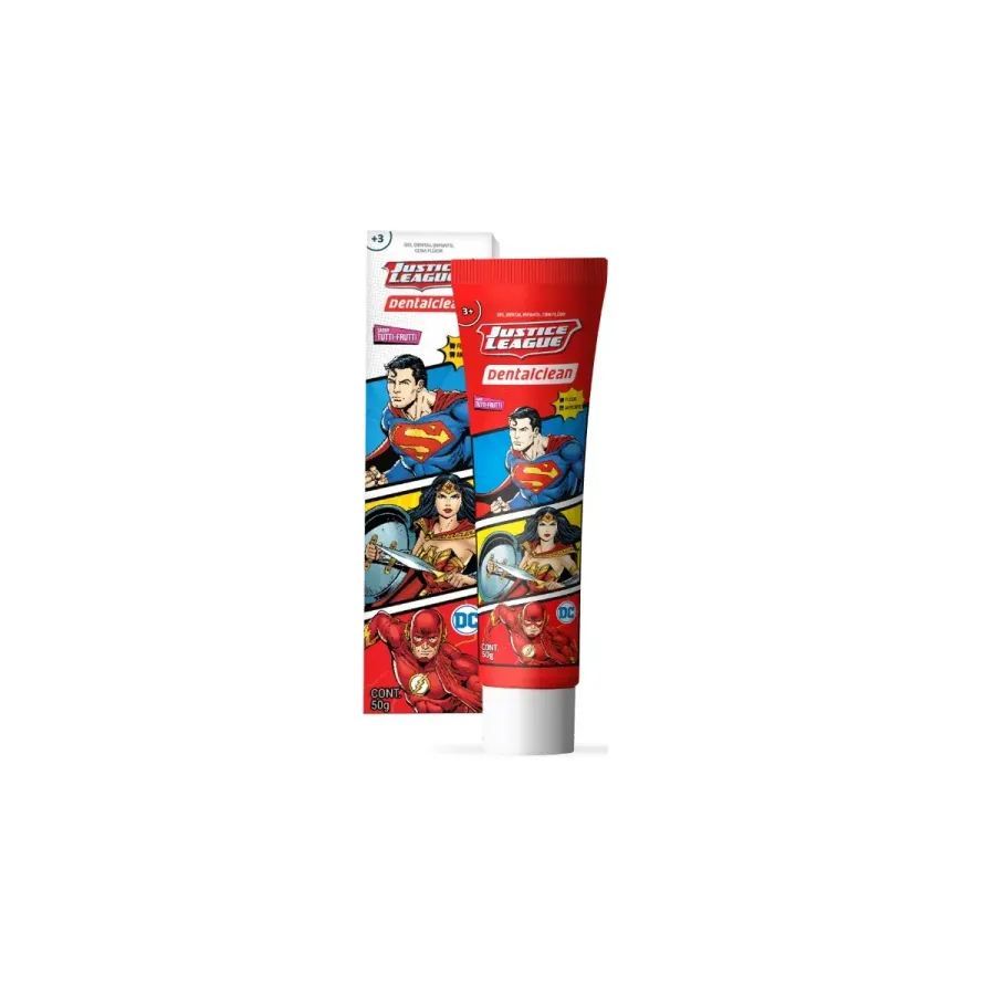 Pasta de Dente Infantil Dentalclean Liga da Justiça Tutti Frutti 50g