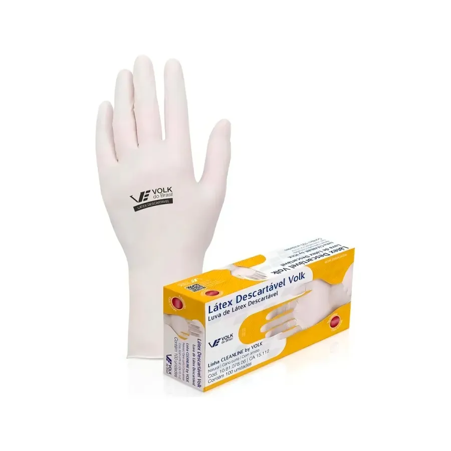 LUVA VOLK LATEX M 100UN
