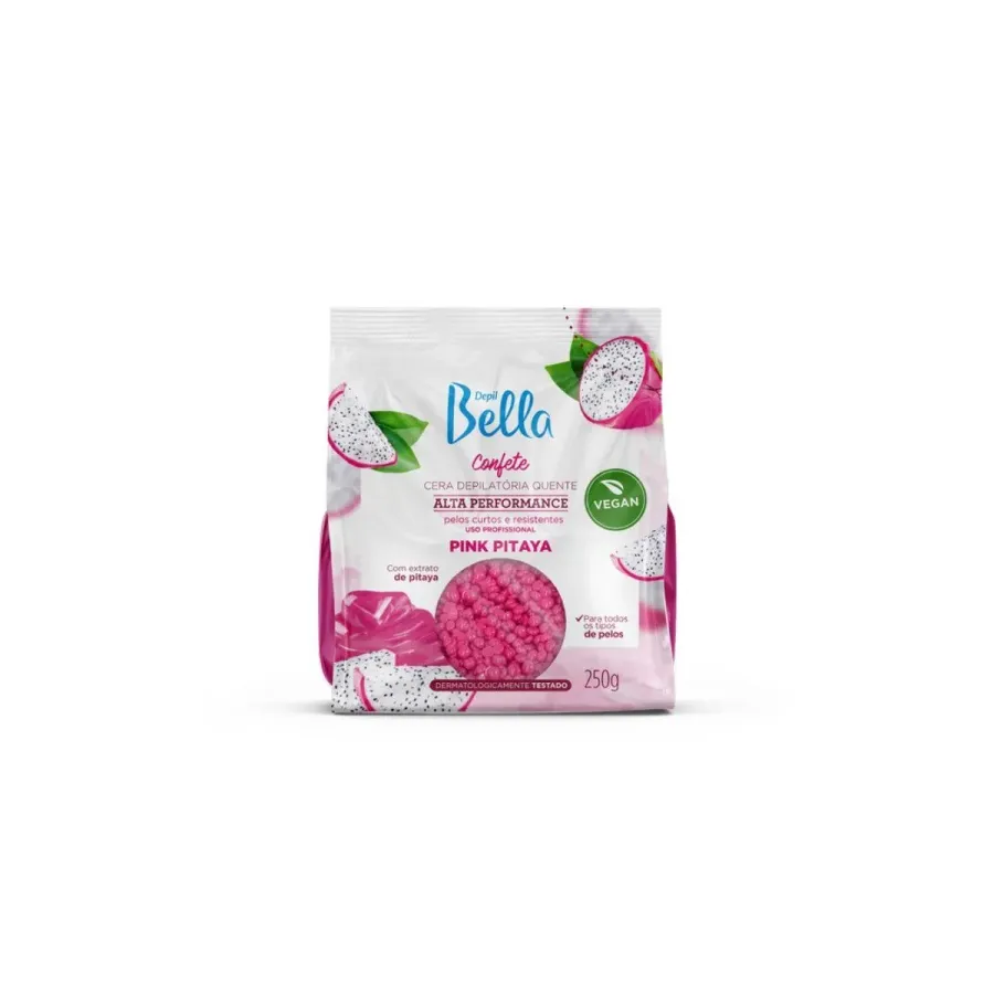Cera Depilatória Depil Bella Quente Confete Pink Pitaya 250g