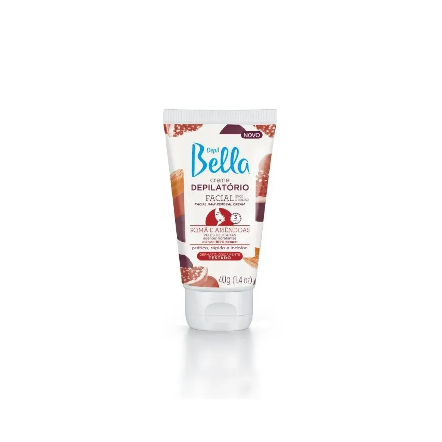 Depil Bella Creme Depilatório Facial Romã e Amêndoas 40g