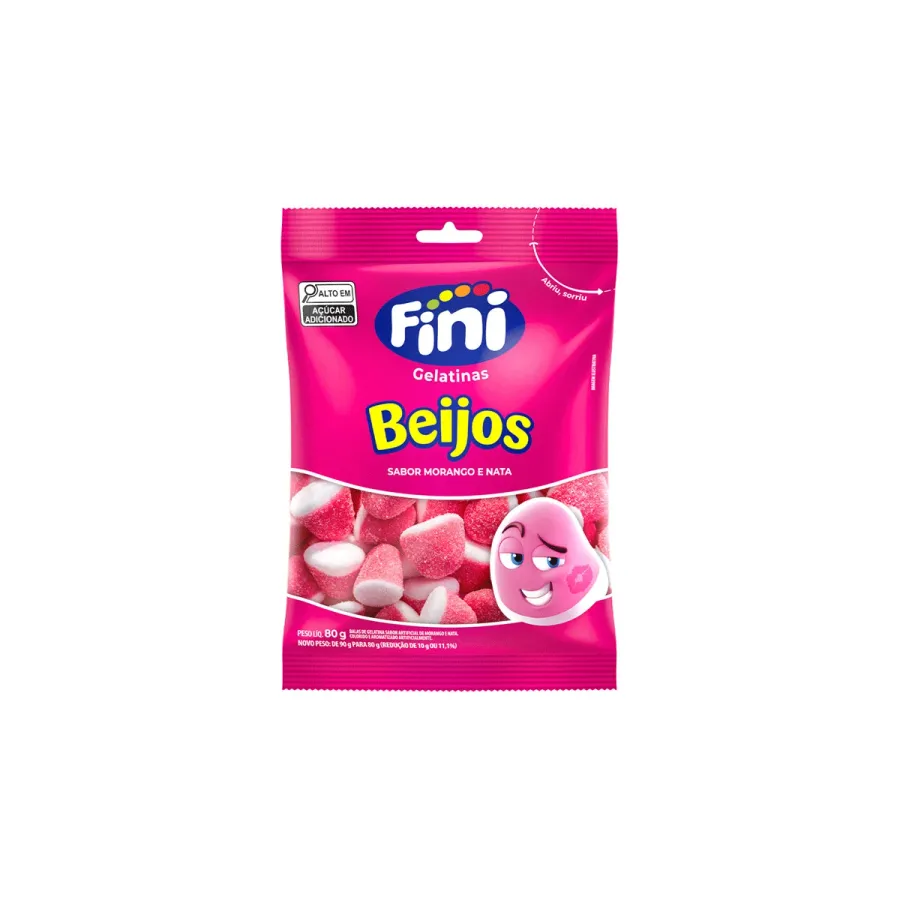 Bala de Gelatina Fini Beijos 90g