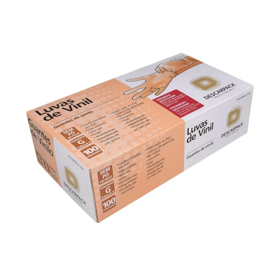 DESCARPACK (IN) LUVAS DE VINIL P C/100 C