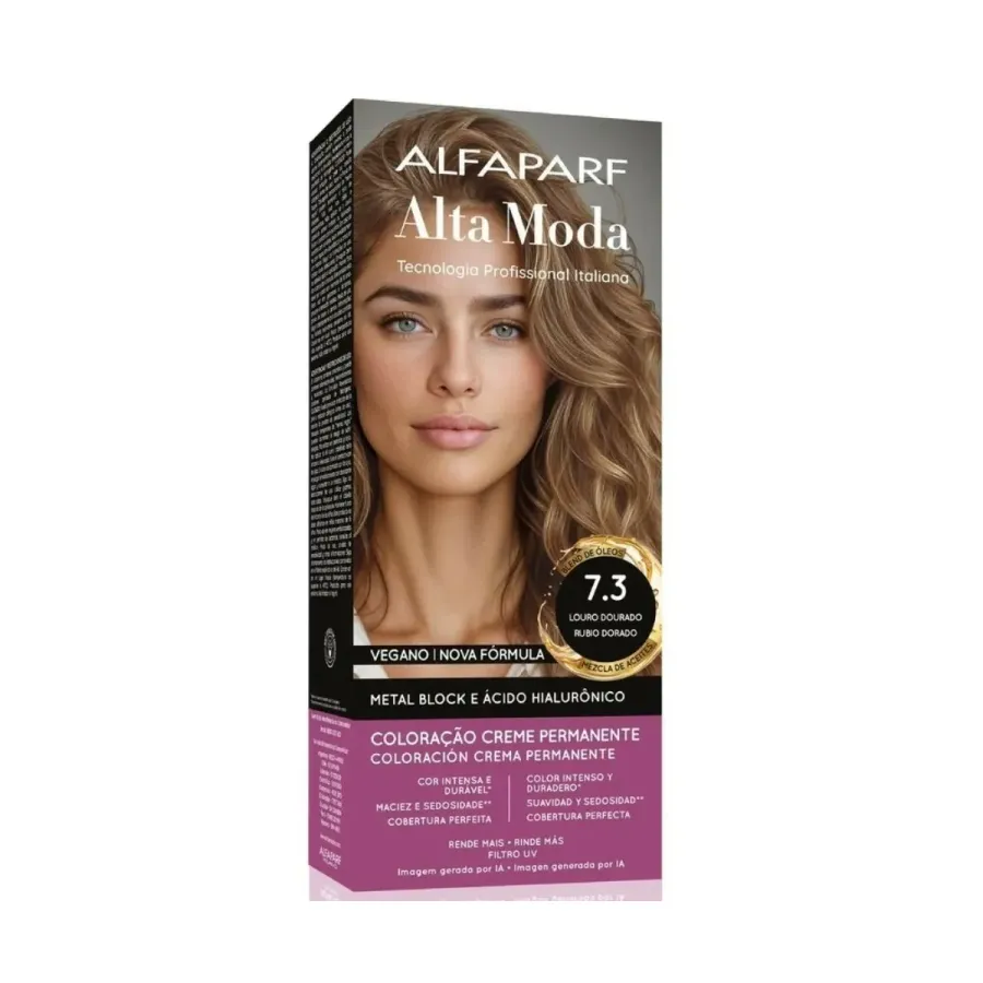 Tintura Alta Moda 150g 7.3 Louro Dourado Marrom Glacer