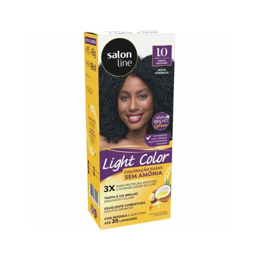 Coloração Salon Line Light Color 1.0 Preto Azulado