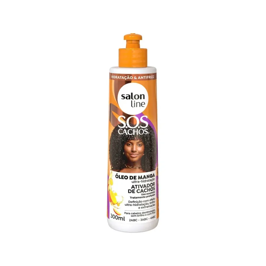 ATIVADOR DE CACHOS SALON LINE SOS 300ML OLEO DE MANGA
