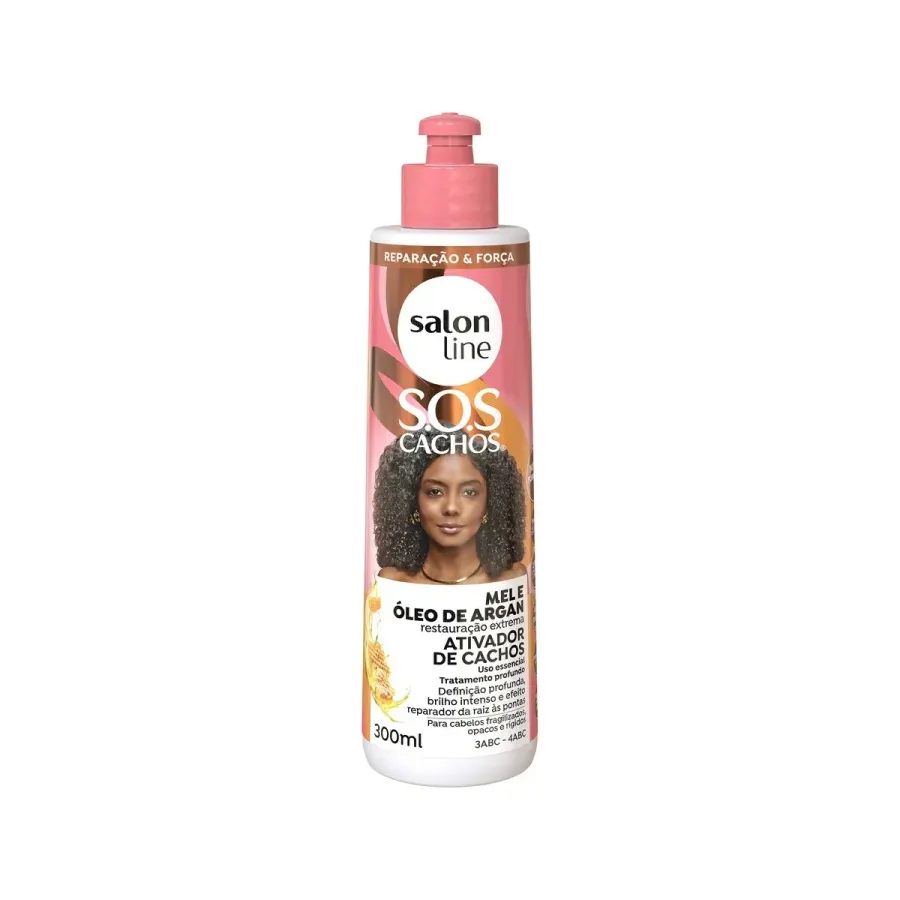 ATIVADOR DE CACHOS SALON LINE 300ML MEL CACHOS INTENSOS