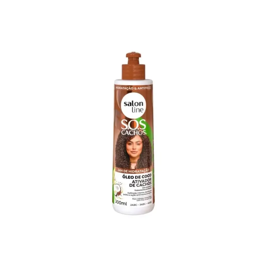 ATIVADOR DE CACHOS SALON LINE 300ML COCO