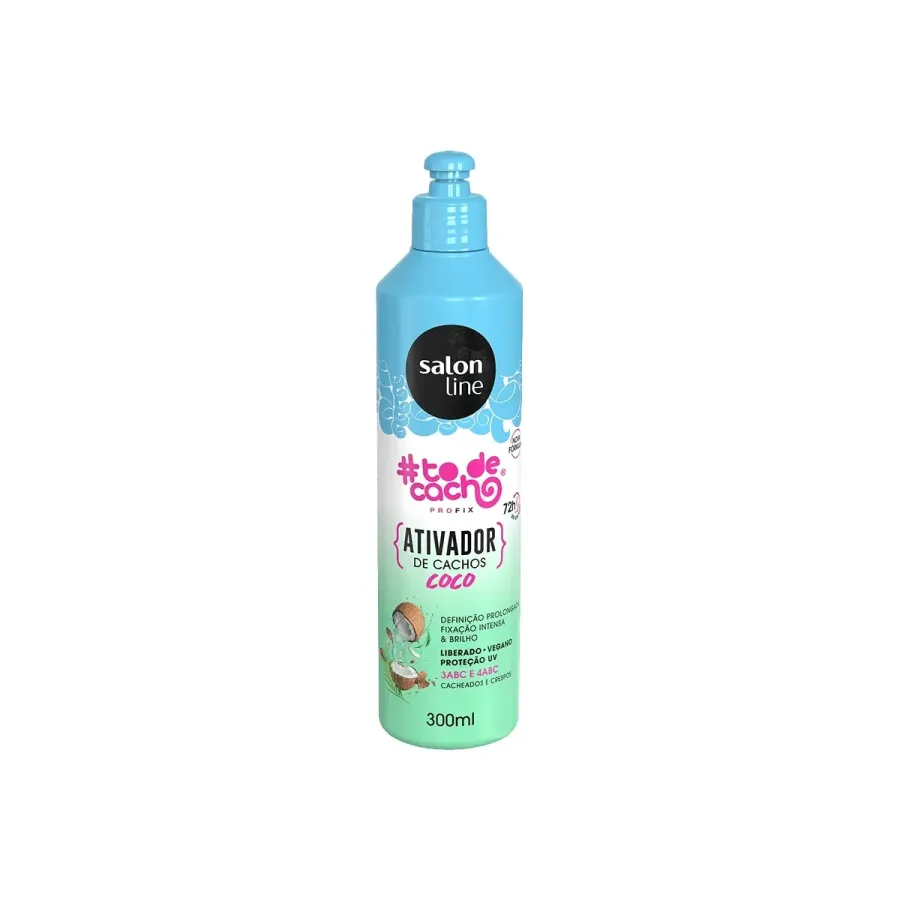 ATIVADOR DE CACHOS SALON LINE 300ML CACHOS COCO