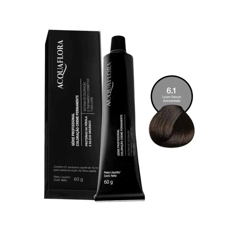 Coloração Acquaflora 6.1 Louro Escova Acinz