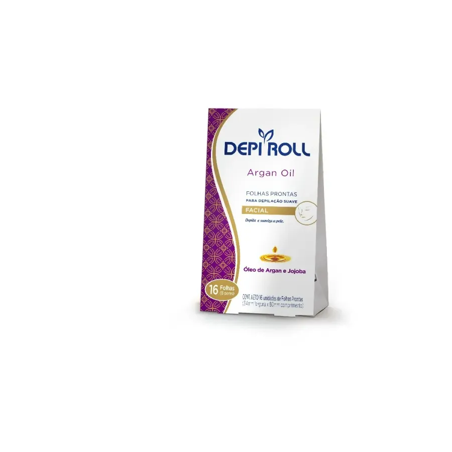 Folhas para Depilalacão Facial Depi Roll Argan Oil 16 Unidades