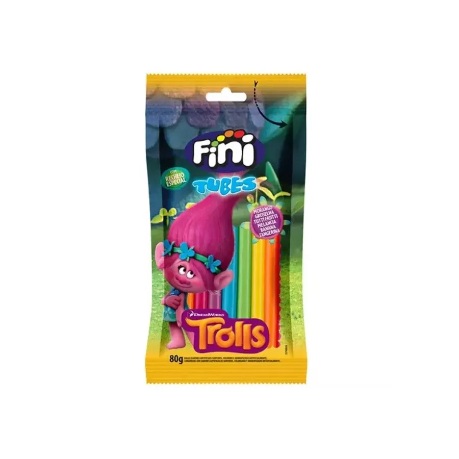 Fini Bala de Gelatina 80g Trolls