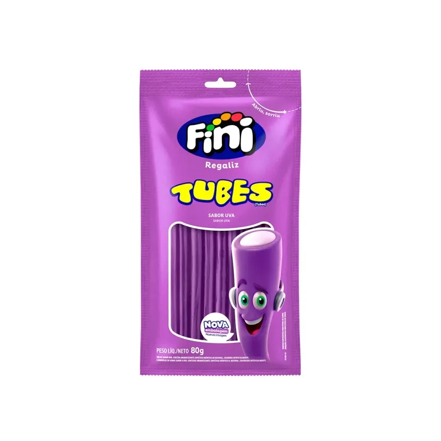 Bala Fini Tubes Uva 80g