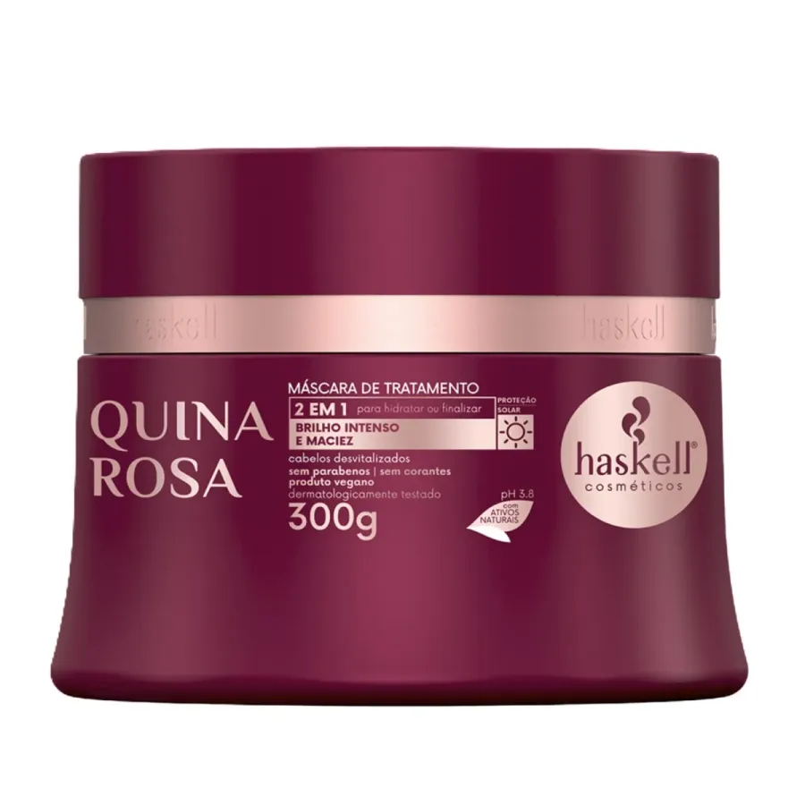 Máscara de Tratamento Haskell Quina Rosa 2 em 1 - 300g