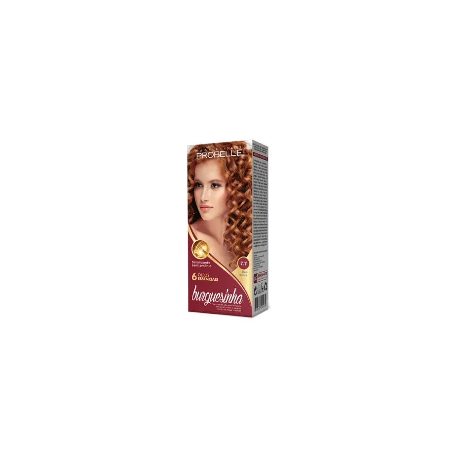 Tonalizante Burguesinha Cor:7.7 Louro Marrom Probelle 50ml